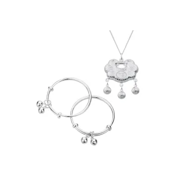 Shunqin Silver Building 999 Fine Silver Bangles Kids'