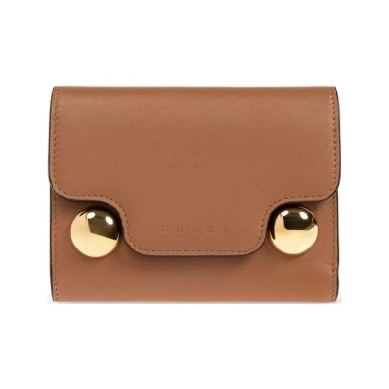 MARNI Logo Embossed Studded Wallet-0