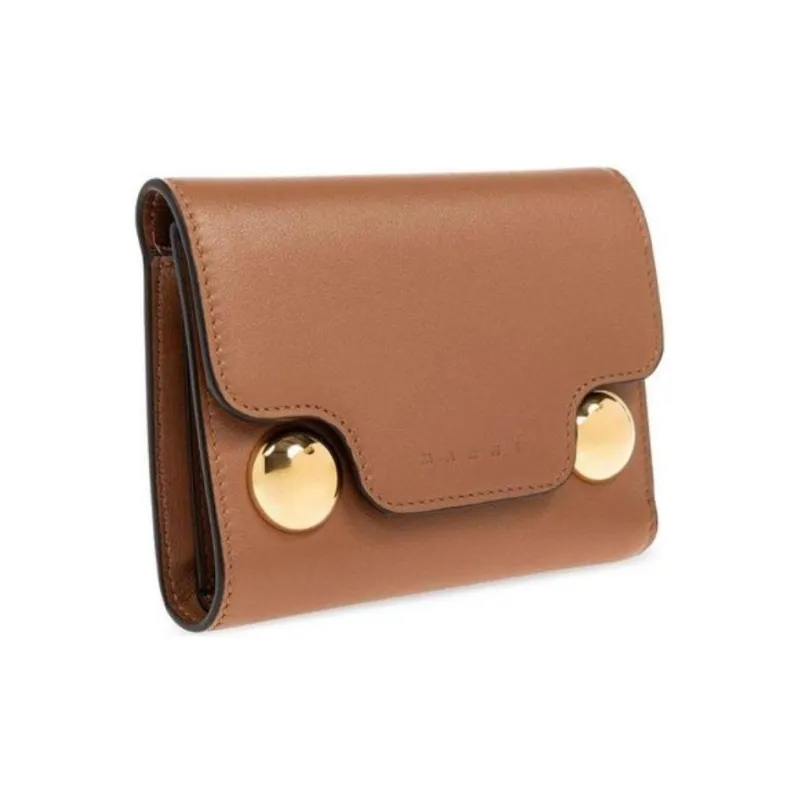 MARNI Logo Embossed Studded Wallet-1