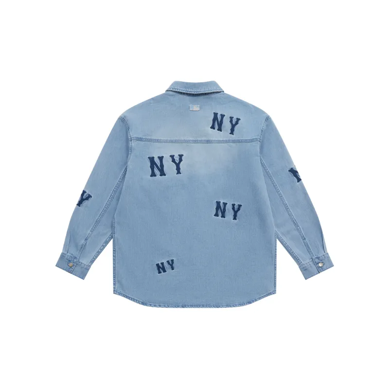 MLB New York Yankees SS25 Shirt Unisex Light Blue-1