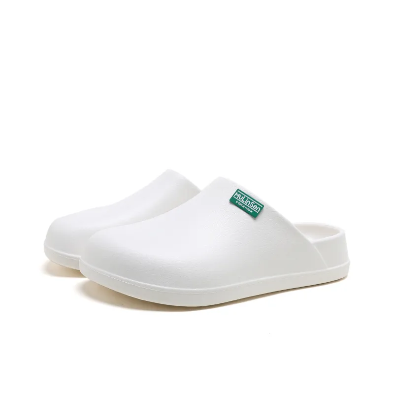 Mulinsen EVA Slip-Resistant Wrap-toe Slippers Unisex White-2