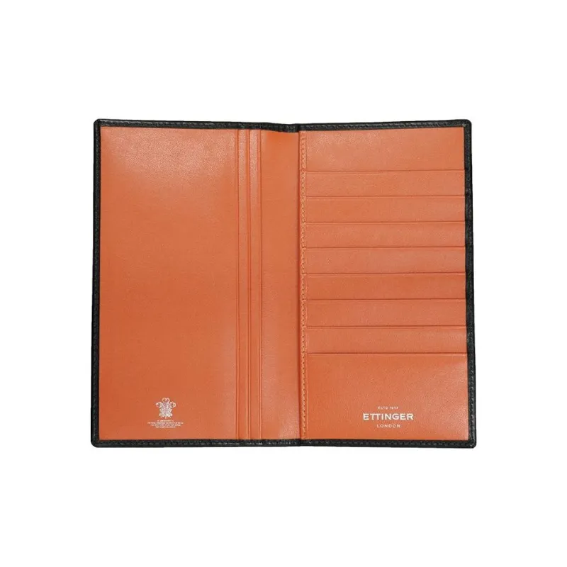 ETTINGER Leather Wallet Men's Black & Orange-1