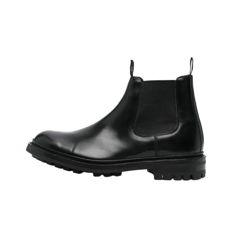 Tricker's Short Chelsea Boots Men's Black-0