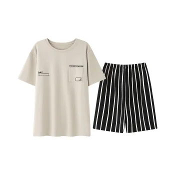 FENTENGCARE Pajama Set Men's Apricot