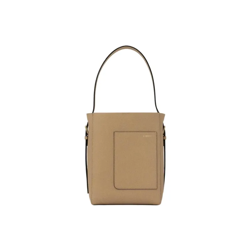 Valextra Calfskin Bucket Bag, Shoulder Bag Women's Khaki-0