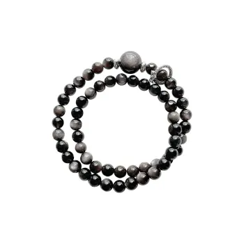 CARAT'S DIARY Obsidian Bracelets Unisex