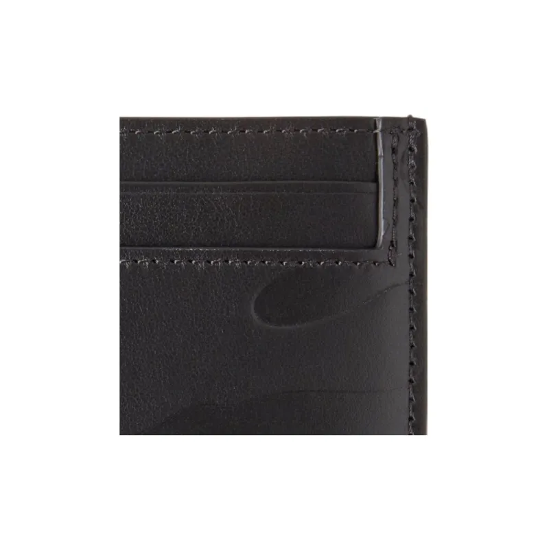 Mulberry Cow Leather Card Holder Men's Black-5