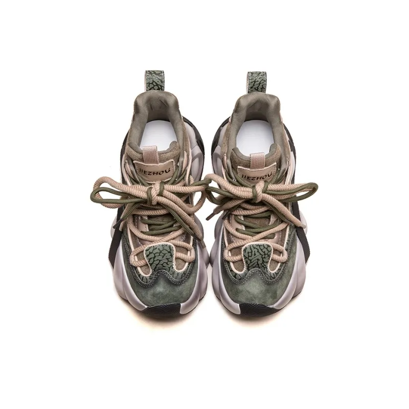 Chibang Height Increasing Mid-Top Chunky Sneakers Women's-16