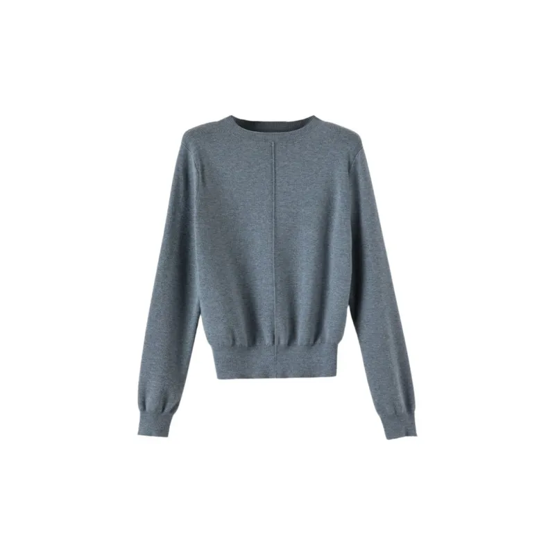 Late White Knitwear Women's Gray Blue-1