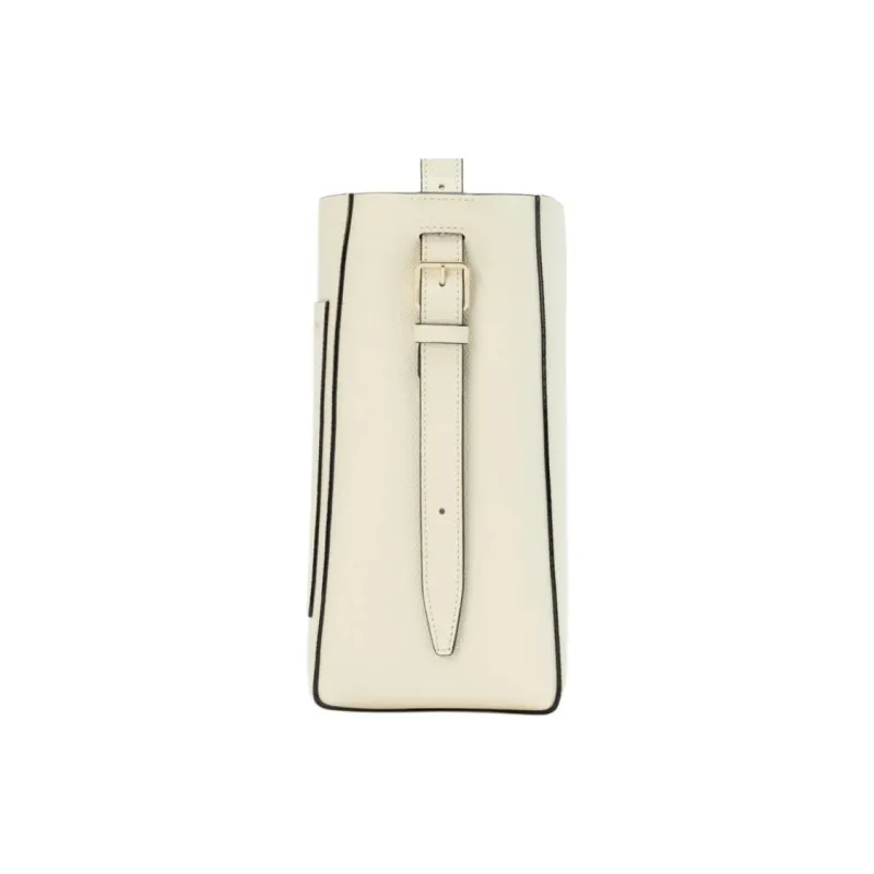 Valextra Calfskin Bucket Bag, Shoulder Bag Trumpets Women's White-2