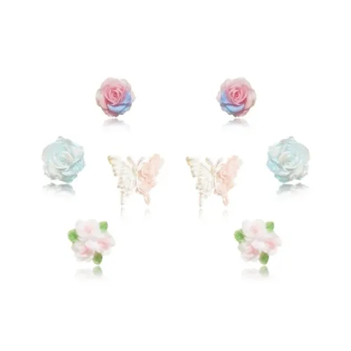 Inkopper 925 Silver Needles Stud Earrings Women's