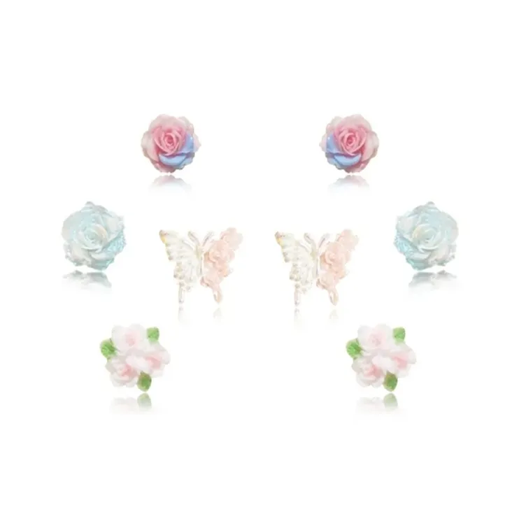 Inkopper 925 Silver Needles Stud Earrings Women's-0