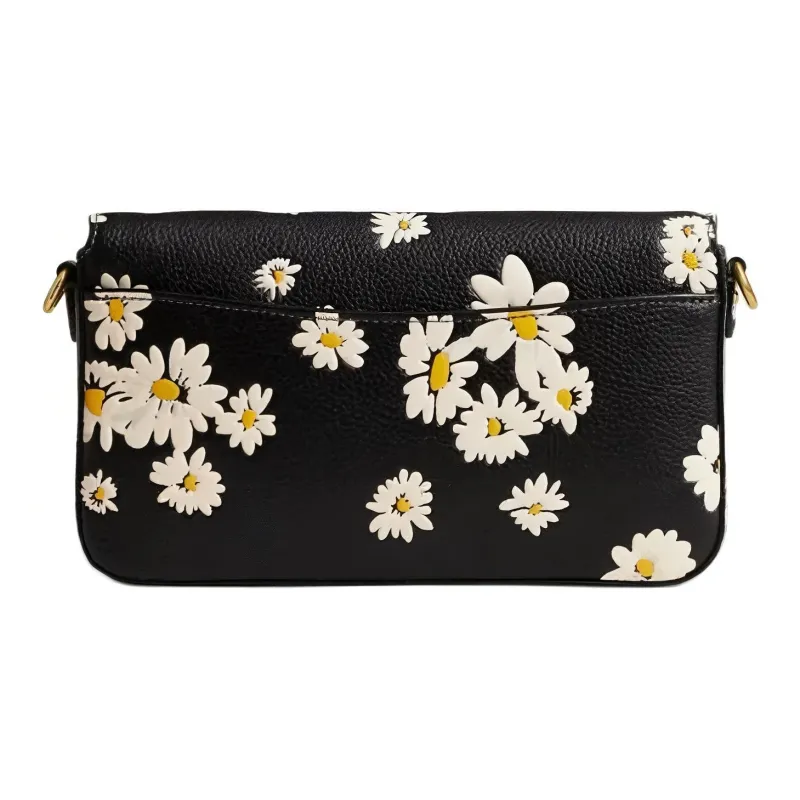 COACH Wyn Polished Pebble Leather Shoulder Bag, Crossbody Bag Trumpets Women's Black & Multicolor-2