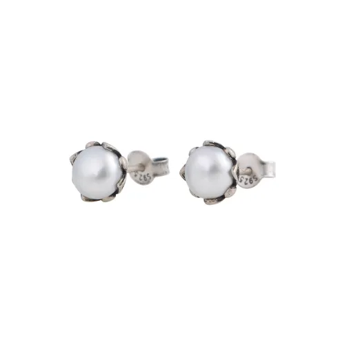 JINLUWANG S925 Silver Stud Earrings Women's
