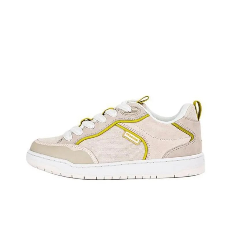 COACH Low Top Skateboard Shoes Women's Beige-0