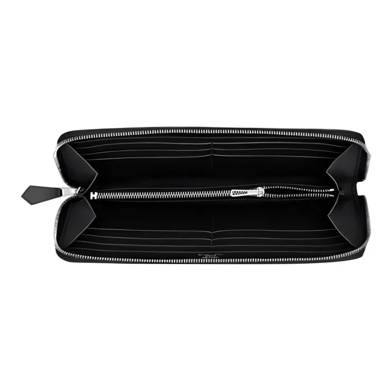 HERMES Epsom Calfskin Wallet Unisex Noir Black-1