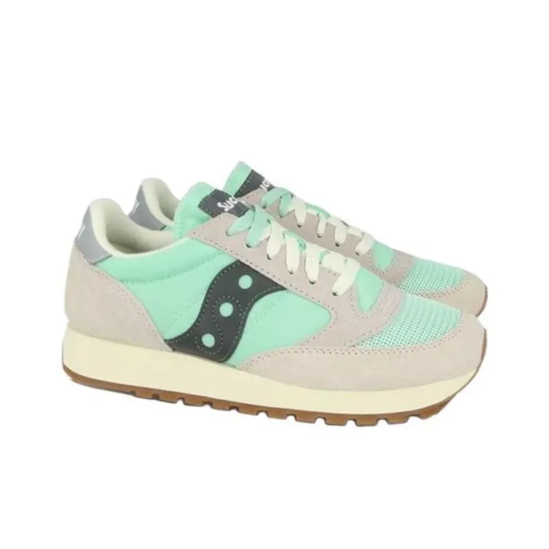 Saucony Jazz Original Vintage Anti Slip Wear Resistant Low Top Running Shoes Women's Asphalt Gray-2