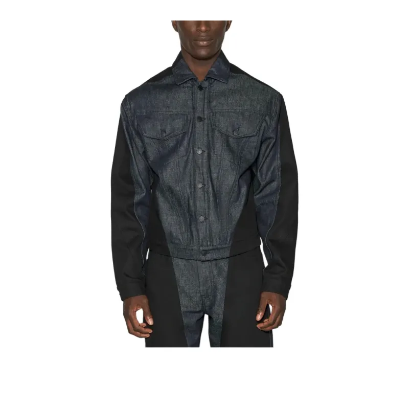 Mugler Bi color Denim Jacket-0
