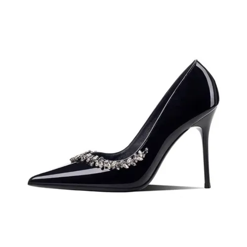 CZRSK Slim Heel High Heels Women's Black