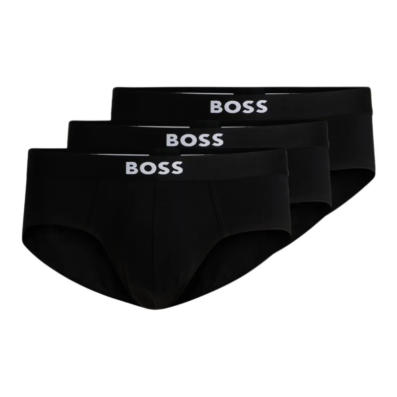 HUGO BOSS Logo waistband Briefs Pack Of Three-0