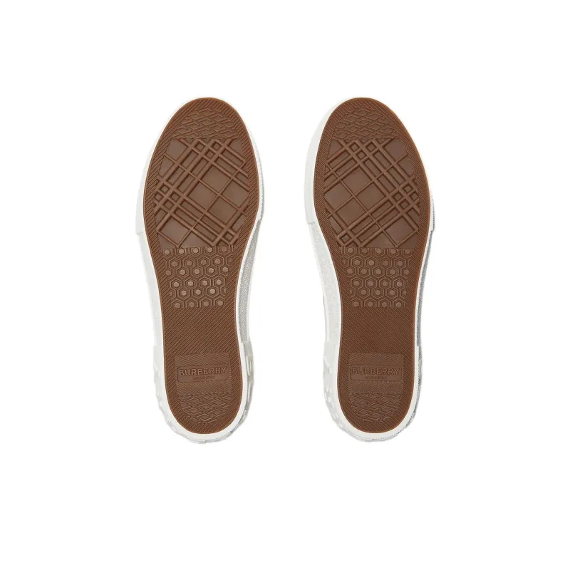 Burberry Low-Top Skateboard Shoes Women's Beige-4