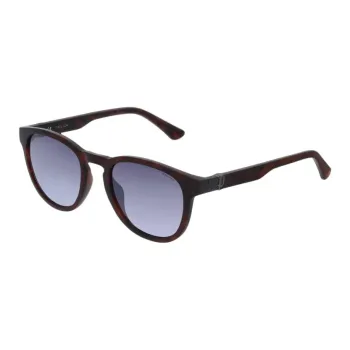 Police Injection Molded Irregular Shape Sunglasses Men's Tortoiseshell