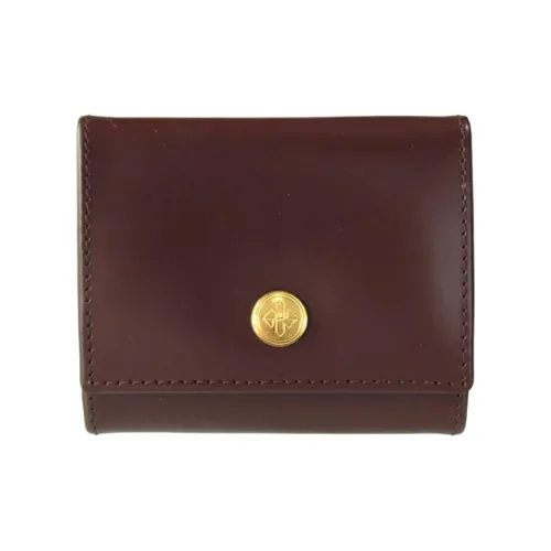 ETTINGER Horse Leather Wallet Men's Red Brown