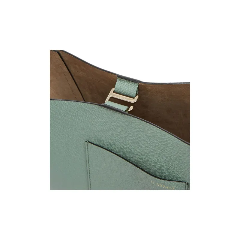 Valextra Valextra Soft Millepunte Calfskin Bucket Bags Shoulder Bags Mini Women's Eucalyptus Green-4