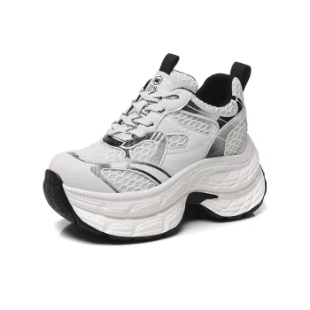 NRDROFFICIAL Anti Slip And Wear Resistant Height Increasing Low Top Chunky Sneakers Women's