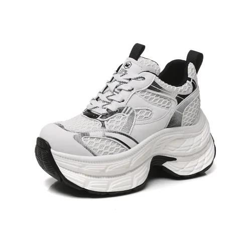 NRDROFFICIAL Anti Slip And Wear Resistant Height Increasing Low Top Chunky Sneakers Women's