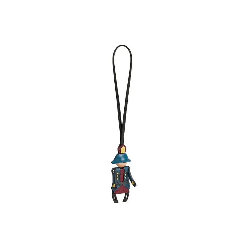 HERMES Epsom Leather Bag Charm Bag Accessory Unisex Black & Dark Blue & Hermès Red & Dark Green & Lemon-0