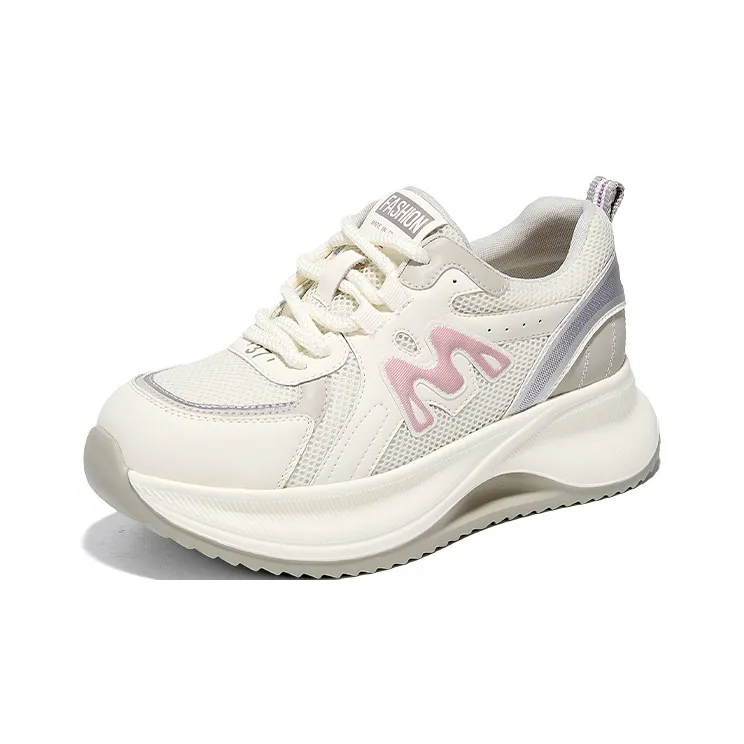 Xiangxiangli Lightweight Height Increasing Low-Top Chunky Sneakers Women's-0