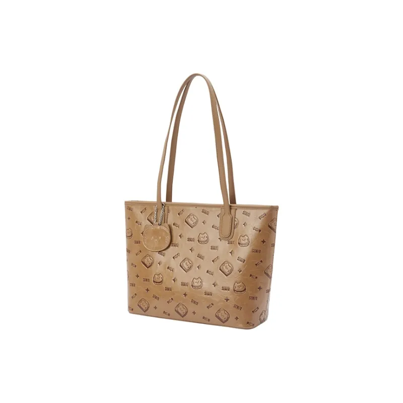 SEM/R Kitten Sketch PU Tote Bag, Shopping Bag, Shoulder Bag Large Size Women's Multicolor-12