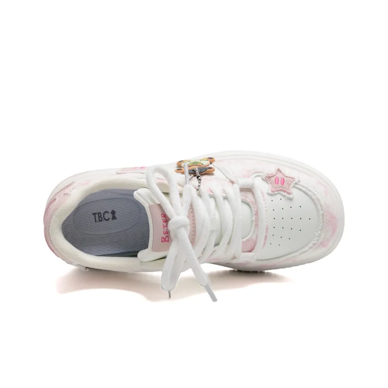 Teddy Bear Collection Slip Resistant Height Increasing Low Top Skateboard Shoes Women's-10