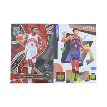 PANINI 2021 22 Raptors Rising Stars RC Scottie Barnes Precious Achiuwa Sports Cards 2 Pcs