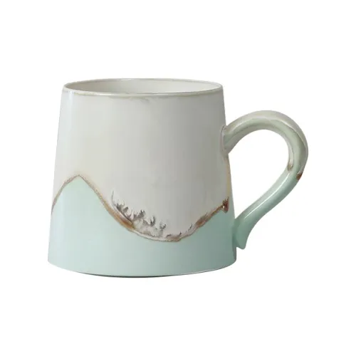 Elephant On Clear White Green Mug