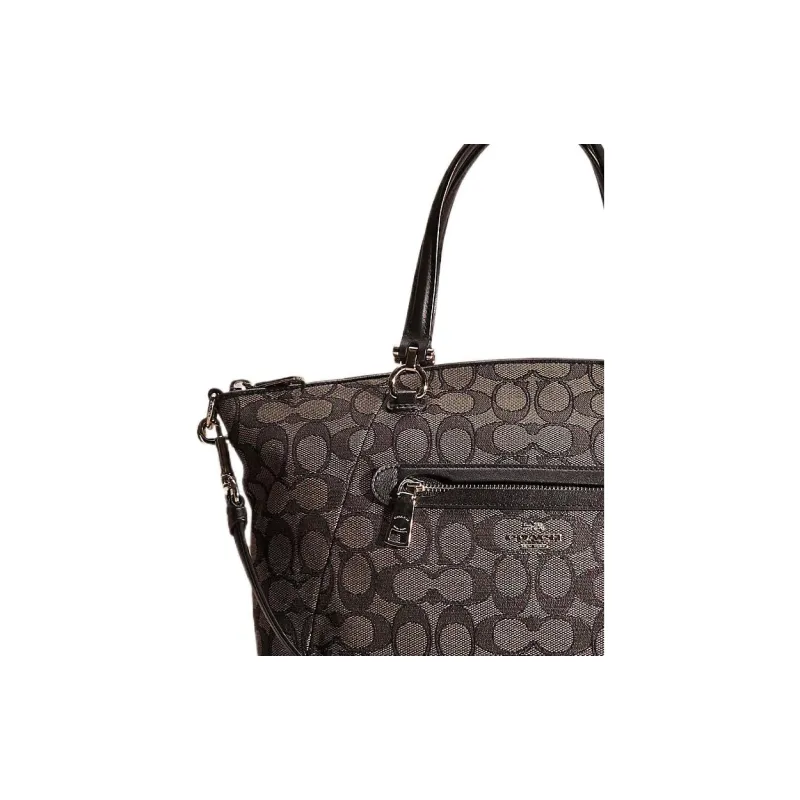 COACH Prairie Fabric Tote Bag Shopping Bag Shoulder Bag Crossbody Bag Handbag Large Size Women's Black-2