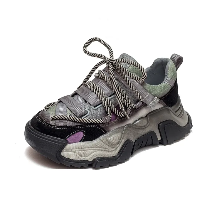 Chibang Height Increasing Low-Top Chunky Sneakers Women's-17
