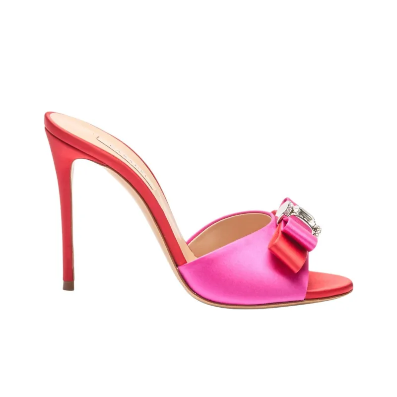 Casadei Julia Slide Slippers 10cm Women's Rose Red-1