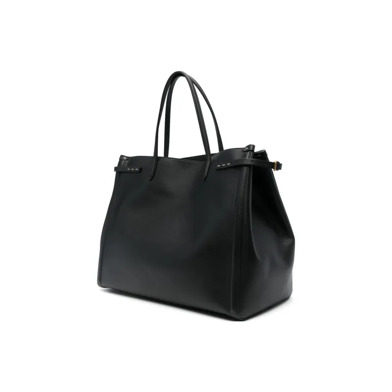 Valentino GARAVANI Calfskin Tote Bag, Shopping Bag, Handbag Medium Size Men's Black-1