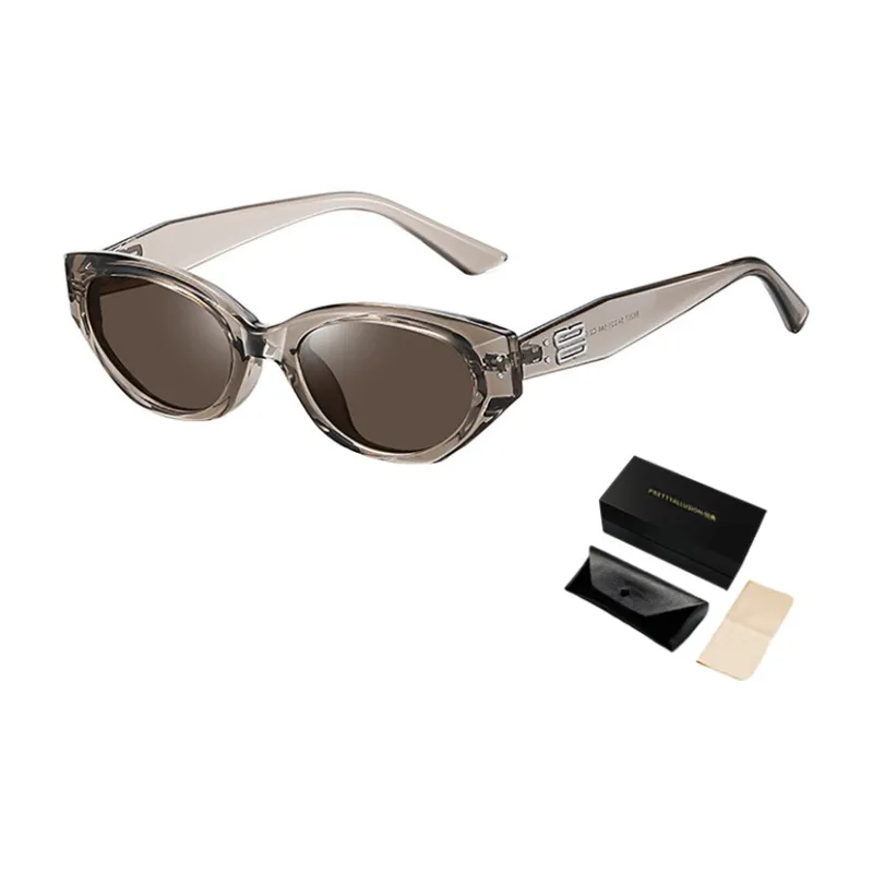 PRETTYALLUSION TR90 Irregular Shape Sunglasses Unisex-5
