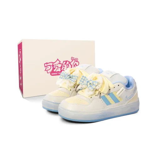 Lovely You Lightweight Wear-Resistant And Slip-Resistant Low-Top Skateboard Shoes Women's Yellow Blue