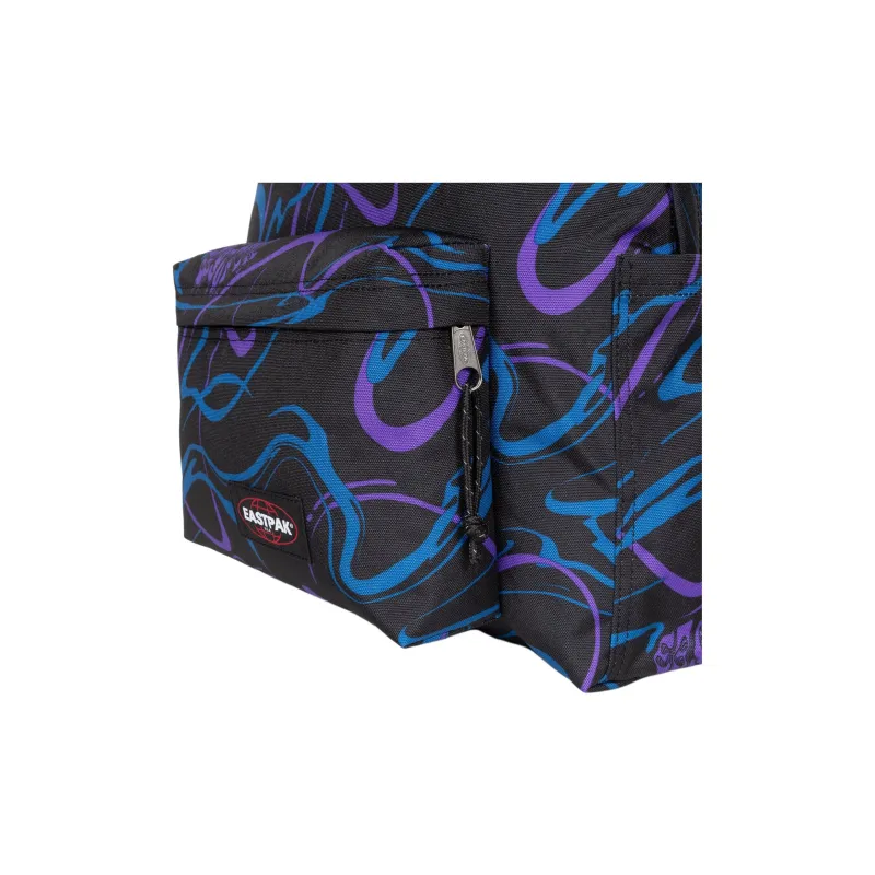 EASTPAK Polyester Backpack Medium Size Unisex Black & Purple & Blue-4