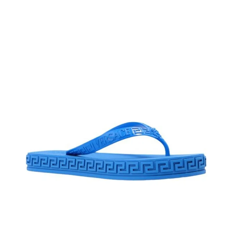 FANSIZHE Greca Flip Flops Women's Blue-2