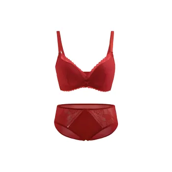 JINSANT Underwear Set Women's Red