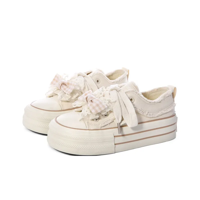 Lovely You Abrasion Resistant Lightweight Height Increasing Low Top Skateboard Shoes Women's-23