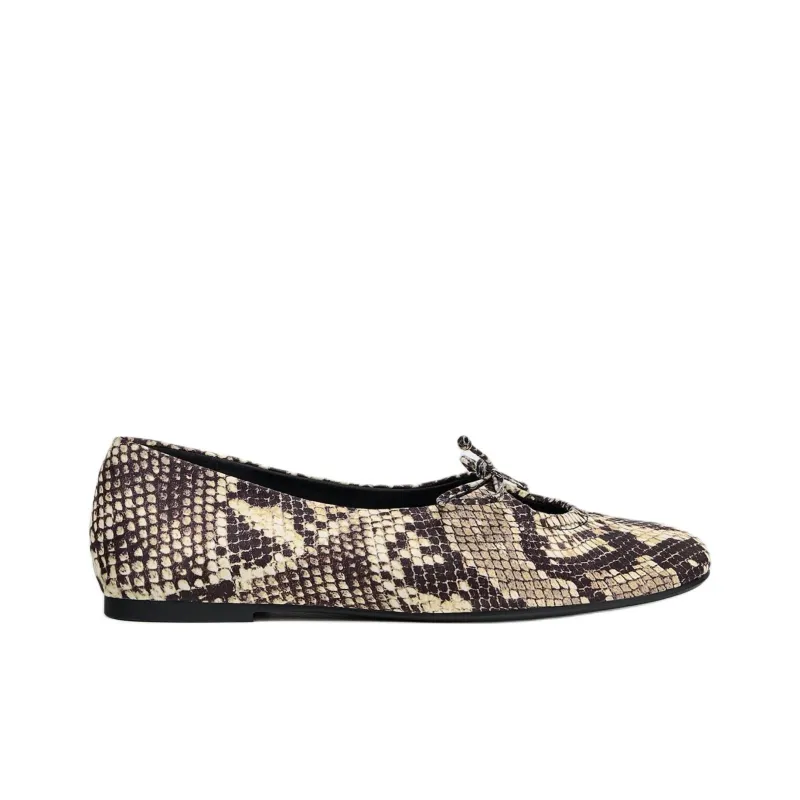 ZARA Casual Single Shoes 1cm Women's Snakeskin Print-1