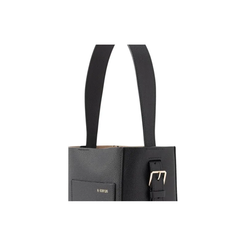 Valextra Calfskin Bucket Bag, Shoulder Bag Trumpets Women's Black-5