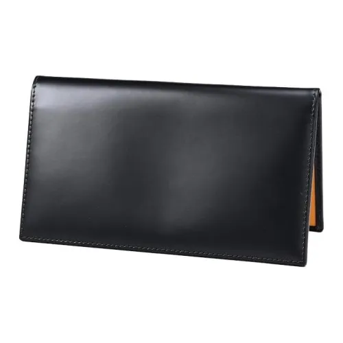 ETTINGER Leather Wallet Men's Black & Yellow