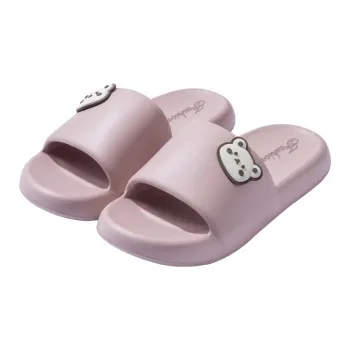 ECAC Eva Squashy And Bouncy Feeling Bear Slippers For Women's Summer Outdoor And Indoor Cute For Home And Bathroom Use